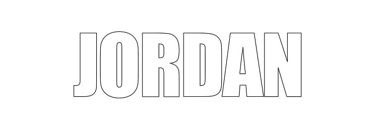 Prénom Jordan, Coloriage du prénom Jordan à dessiner et imprimer